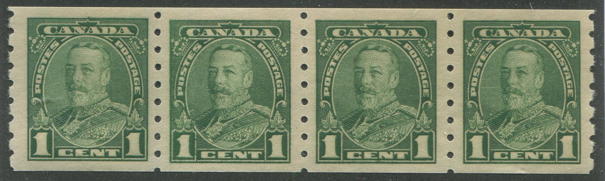 0228CA2303 - Canada #228ii - Mint Strip of 4, &#39;Narrow 1&#39; Variety