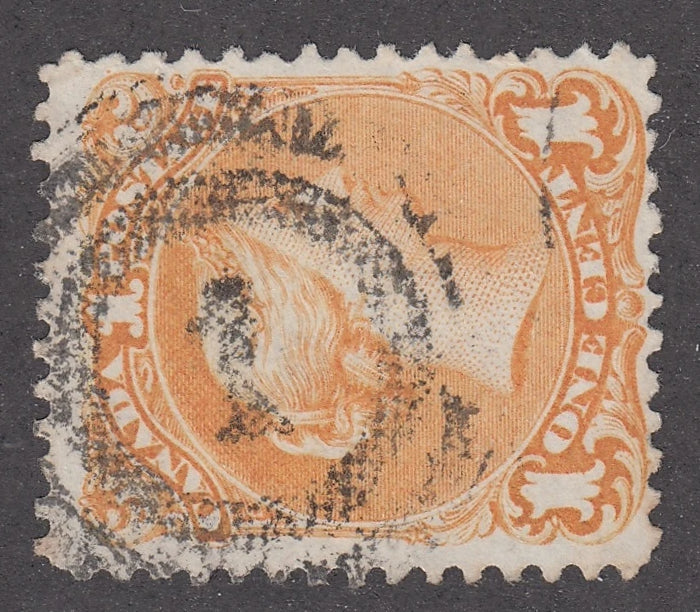 0023CA2104 - Canada #23, 2-Ring Numeral Cancel &#39;1&#39;