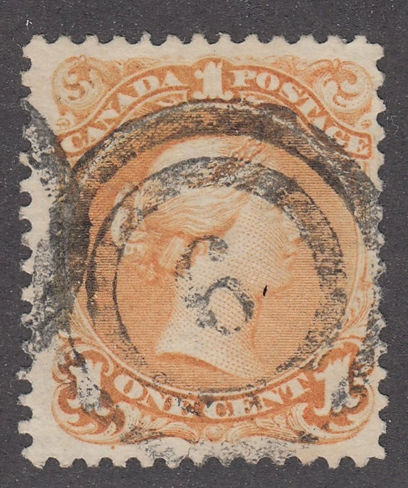 0023CA2103 - Canada #23, 2-Ring Numeral Cancel &#39;6&#39;