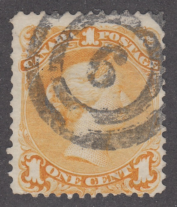 0023CA2103 - Canada #23, 2-Ring Numeral Cancel &#39;6&#39;