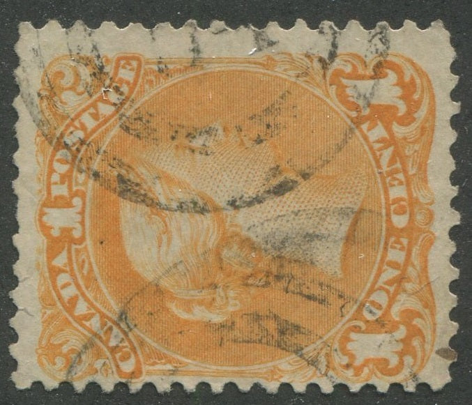 0023CA2303 - Canada #23, 2-Ring Numeral Cancel &#39;54&#39;