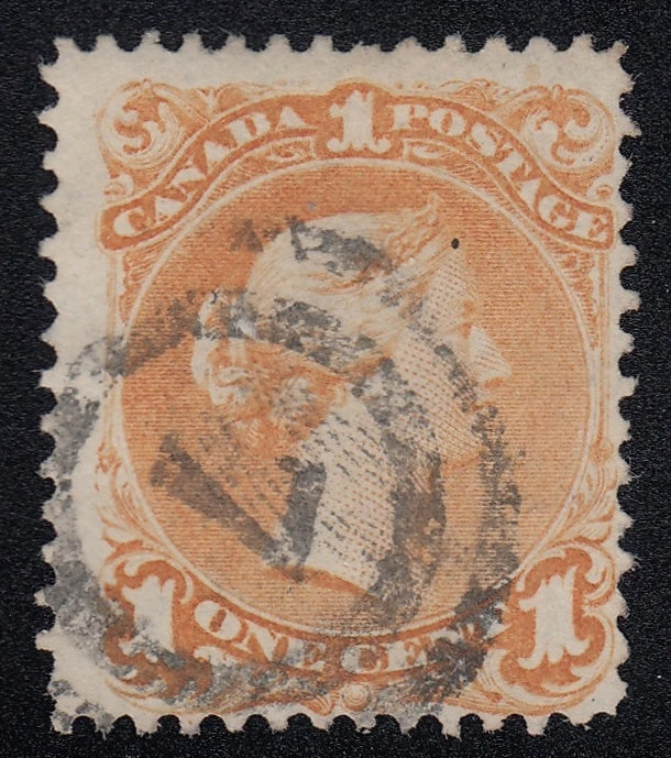 0023CA2103 - Canada #23iii, 2-Ring Numeral Cancel &#39;7&#39;