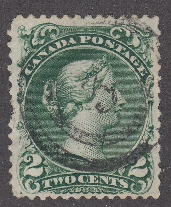 0024CA2104 - Canada #24, 2-Ring Numeral Cancel &#39;3&#39;