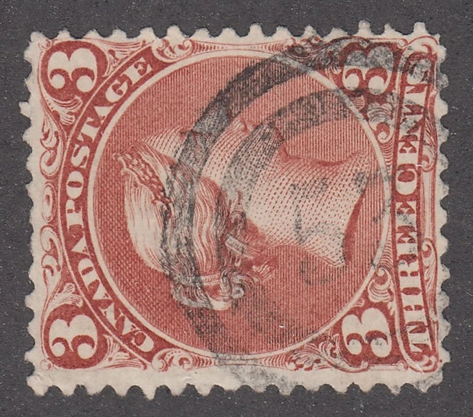 0025CA2104 - Canada #25, 2-Ring Numeral Cancel &#39;53&#39;