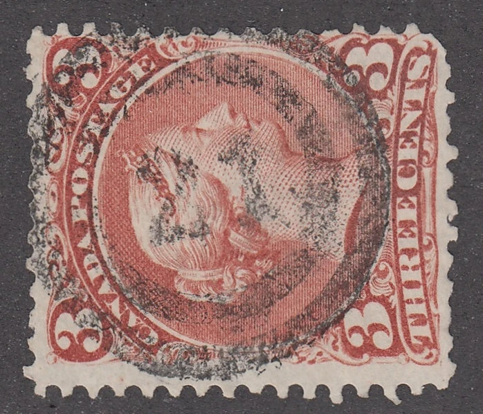 0025CA2103 - Canada #25, 2-Ring Numeral Cancel &#39;21&#39;