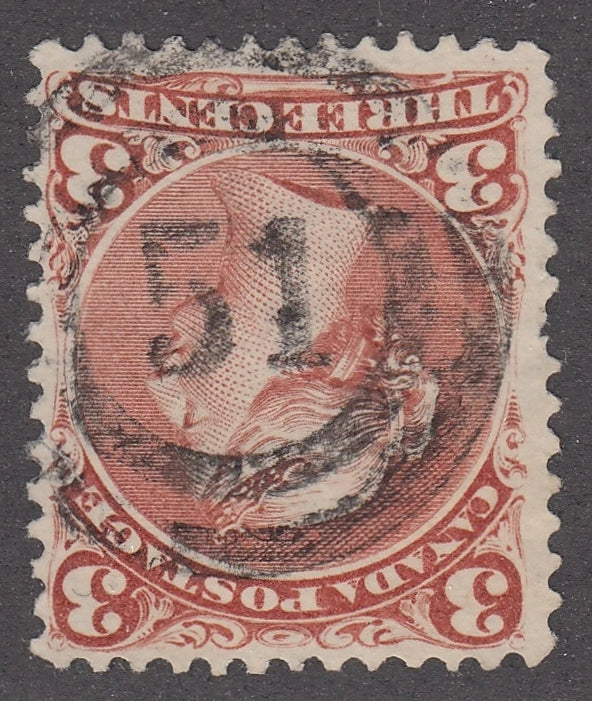 0025CA2103 - Canada #25, 2-Ring Numeral Cancel &#39;51&#39;