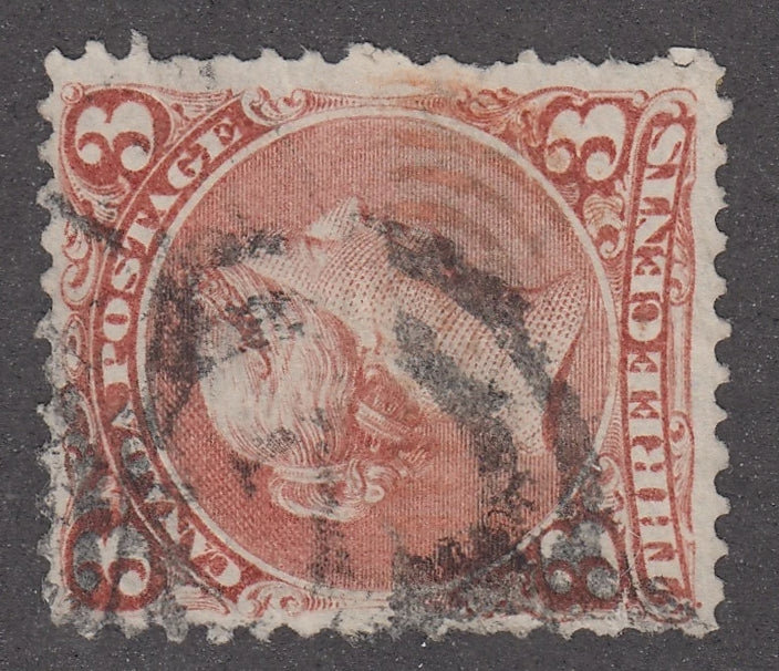 0025CA2103 - Canada #25, 2-Ring Numeral Cancel &#39;7&#39;