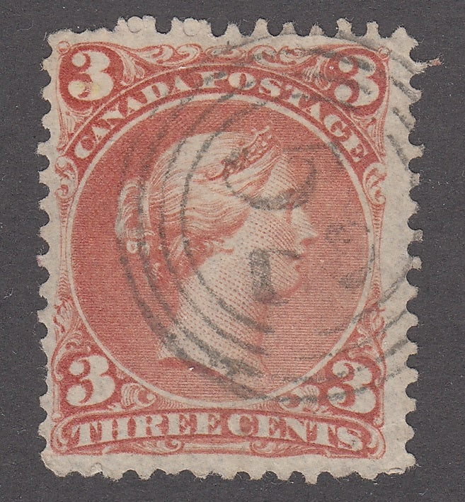 0025CA2011 - Canada #25 4 Ring Numeral Cancel &#39;52&#39;