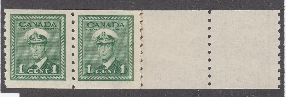 0263CA2103 - Canada #263 - Mint Coil Pair End Strip