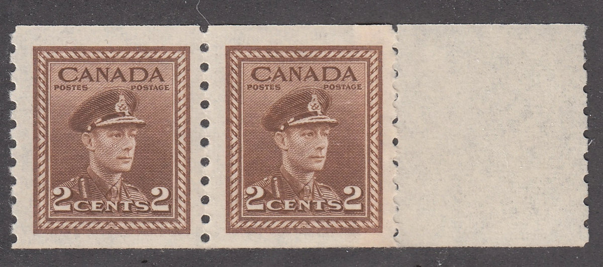 0279CA2103 - Canada #279 - Mint Coil Pair End Strip