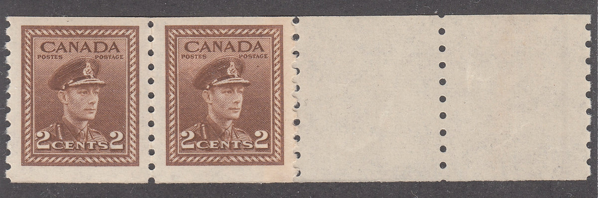 0279CA2103 - Canada #279 - Mint Coil Pair End Strip