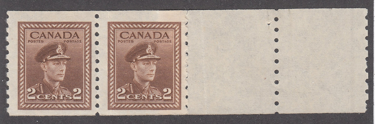 0279CA2103 - Canada #279 - Mint Coil Pair End Strip