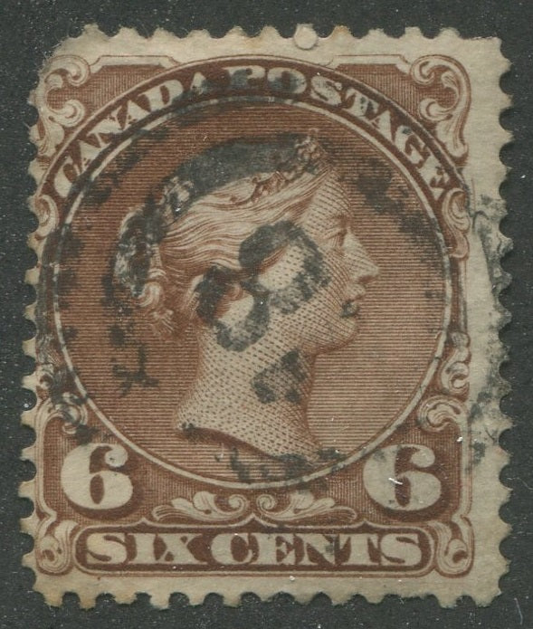 0027CA2304 - Canada #27, 2-Ring Numeral Cancel &#39;18&#39;