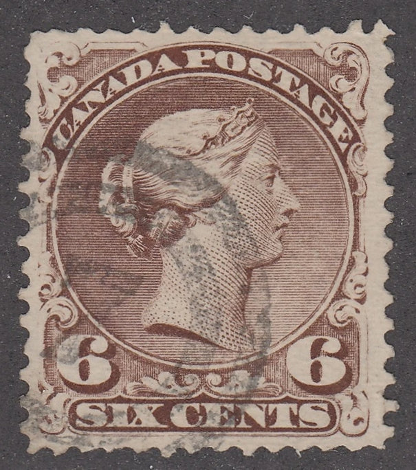 0027CA2103 - Canada #27a, 2-Ring Numeral Cancel &#39;7&#39;