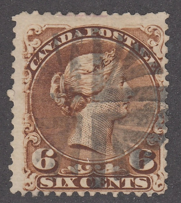 0027CA2103 - Canada #27a, Fancy Cancel