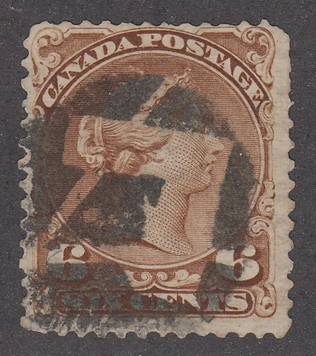 0027CA2103 - Canada #27a, Fancy Cancel