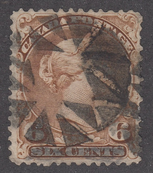 0027CA2103 - Canada #27a, Fancy Cancel