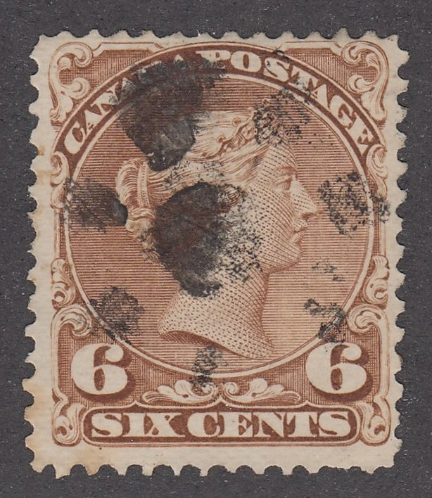 0027CA2103 - Canada #27a, Fancy Cancel