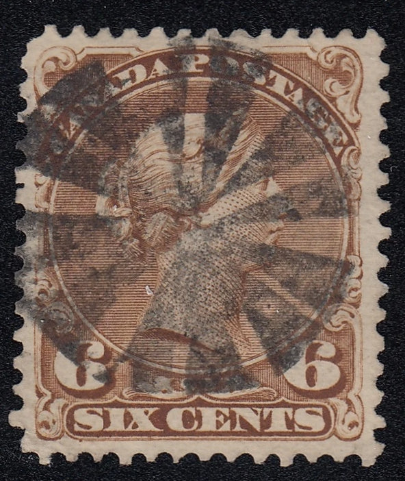 0027CA2103 - Canada #27a, Fancy Cancel