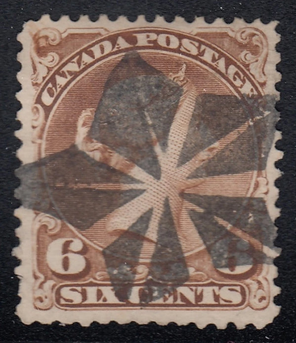 0027CA2103 - Canada #27a, Fancy Cancel