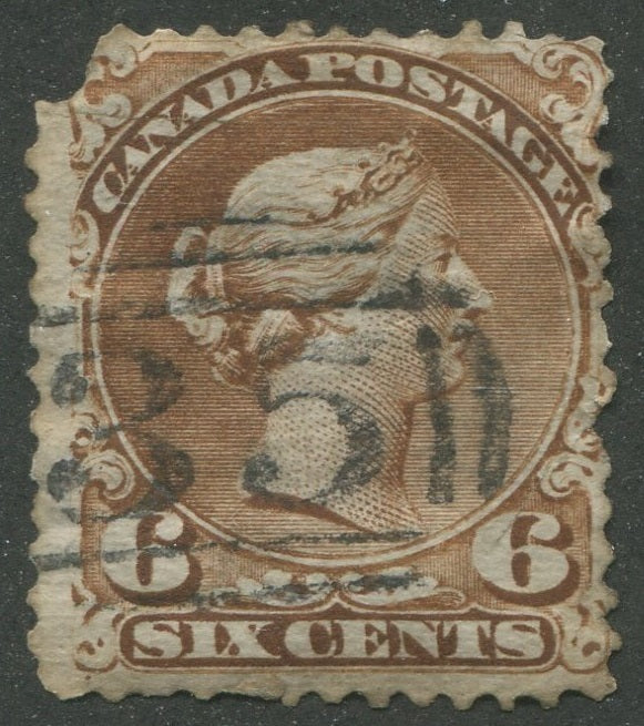 0027CA2304 - Canada #27a, B.C. Numeral Cancel &#39;35&#39;