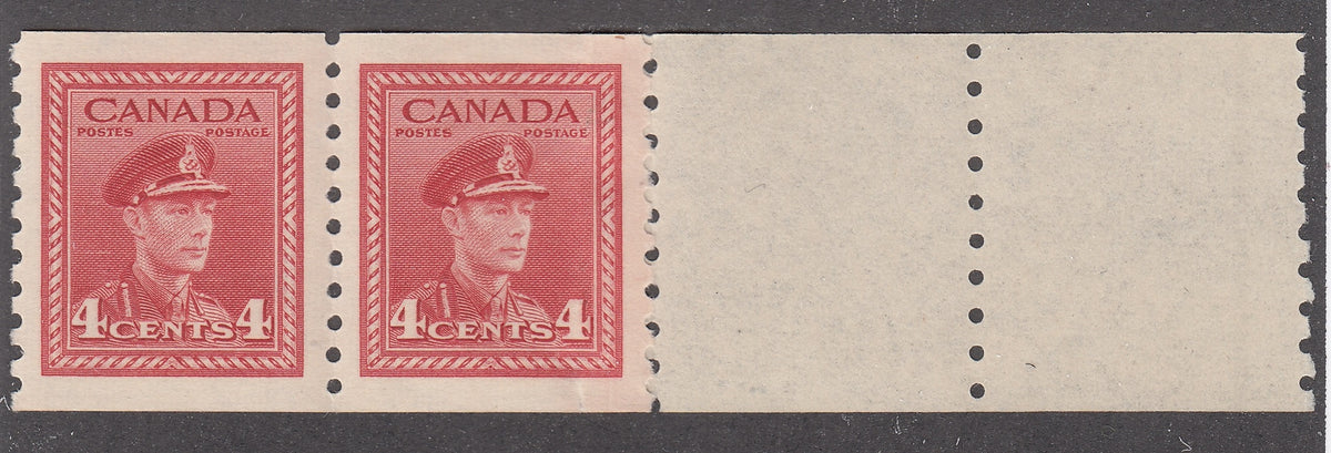 0281CA2103 - Canada #281 - Mint Coil Pair End Strip