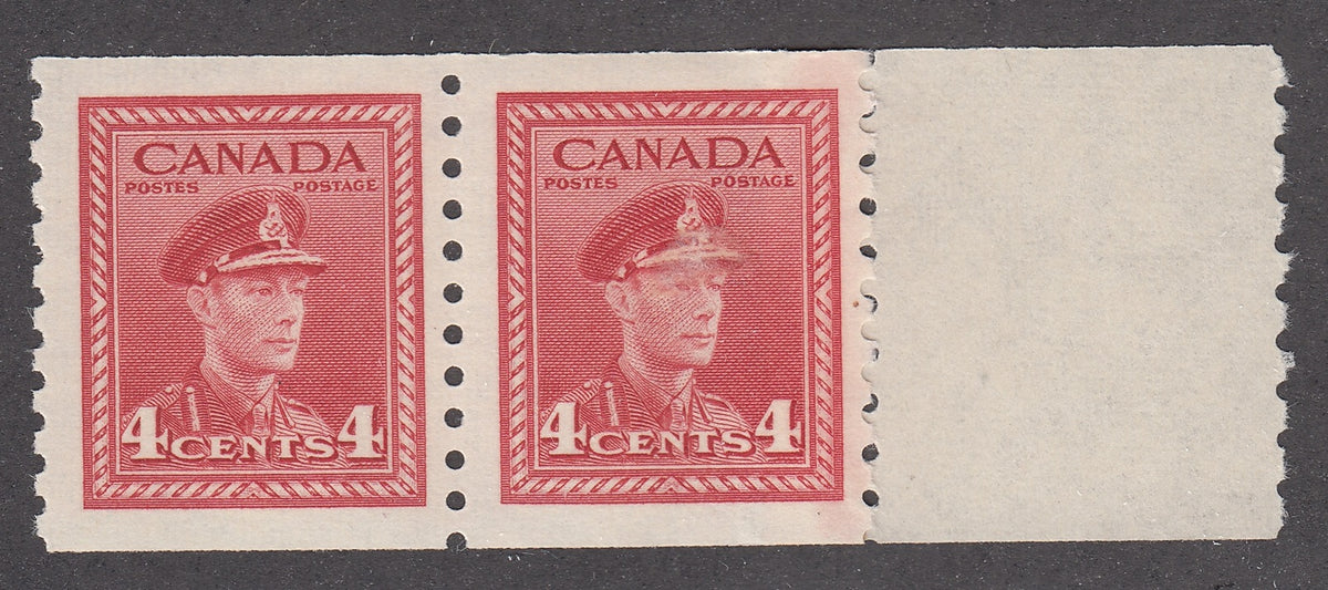 0281CA2103 - Canada #281 - Mint Coil Pair End Strip