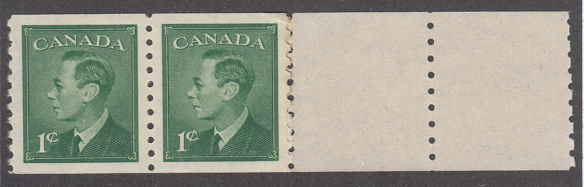 0295CA2103 - Canada #295 - Mint Coil Pair End Strip