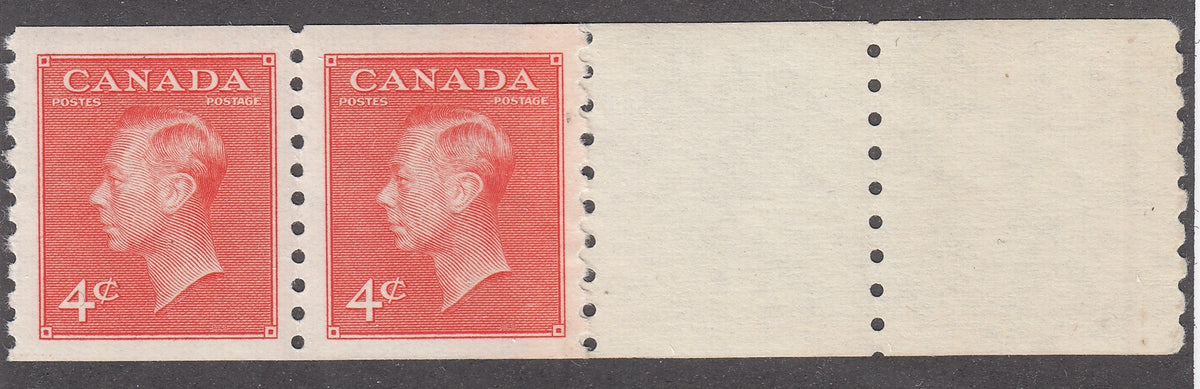 0310CA2103 - Canada #310 - Mint Coil Pair End Strip