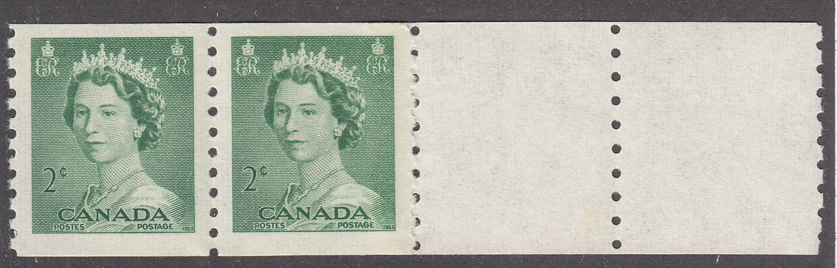 0331CA2103 - Canada #331 - Mint Coil Pair End Strip