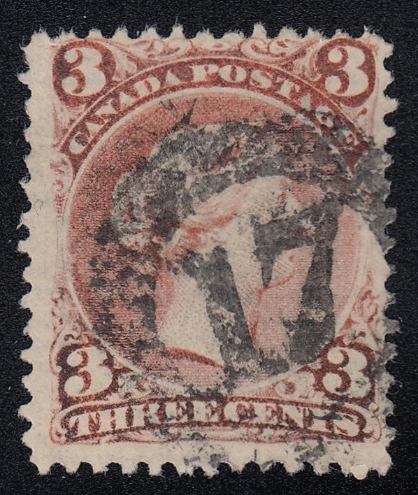 0033CA2103 - Canada #33, 4-Ring Numeral Cancel &#39;17&#39;