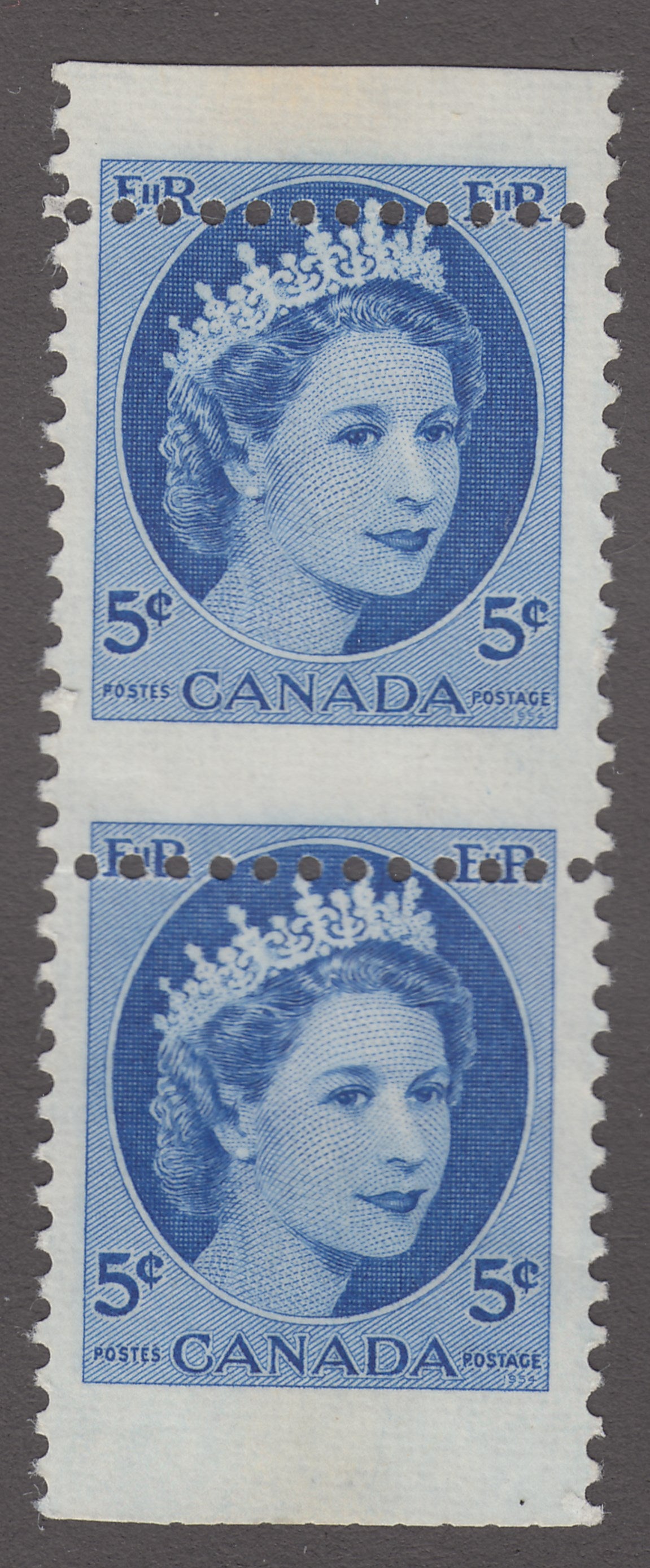0341CA1802 - Canada #341 - Mint Miss-Perf Pair