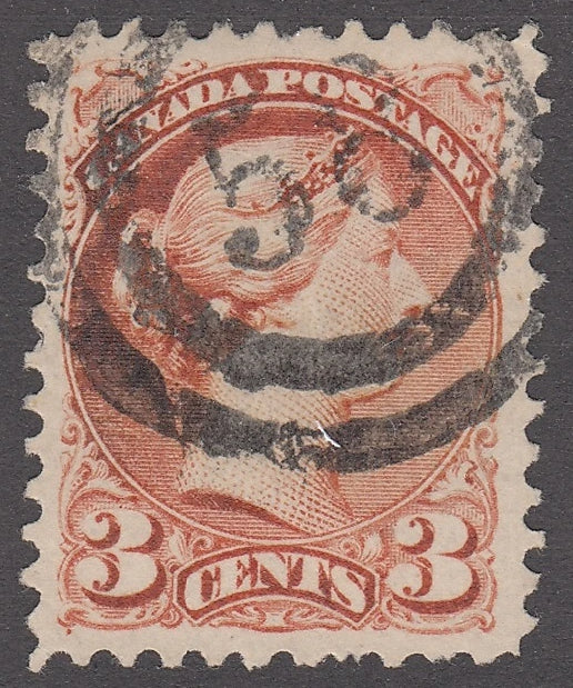 0037CA2012 - Canada #37 2 Ring Numeral Cancel &#39;58&#39;