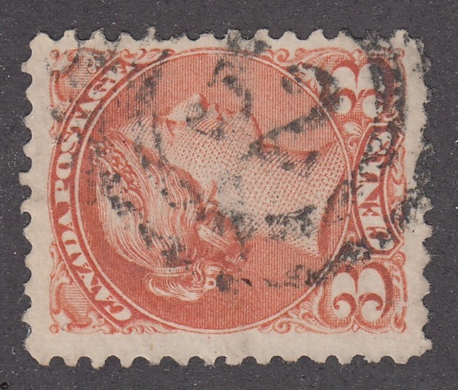 0037CA2104 - Canada #37, 2-Ring Numeral Cancel &#39;52&#39;