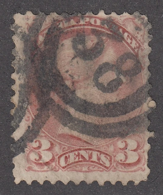 0037CA2103 - Canada #37, 2-Ring Numeral Cancel &#39;38&#39;