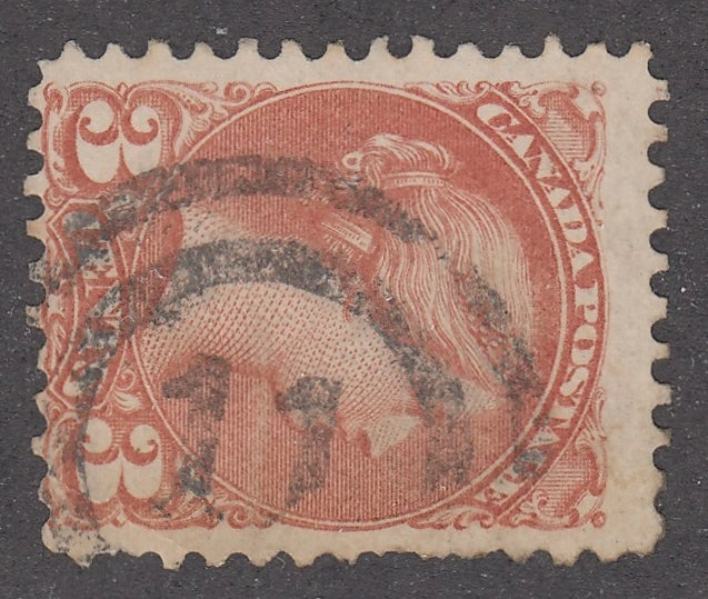 0037CA2104 - Canada #37, 2-Ring Numeral Cancel &#39;11&#39;