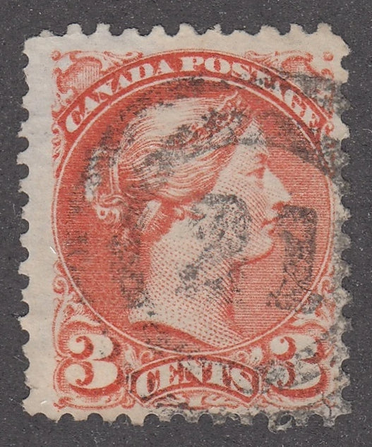 0037CA2104 - Canada #37, 2-Ring Numeral Cancel &#39;21&#39;