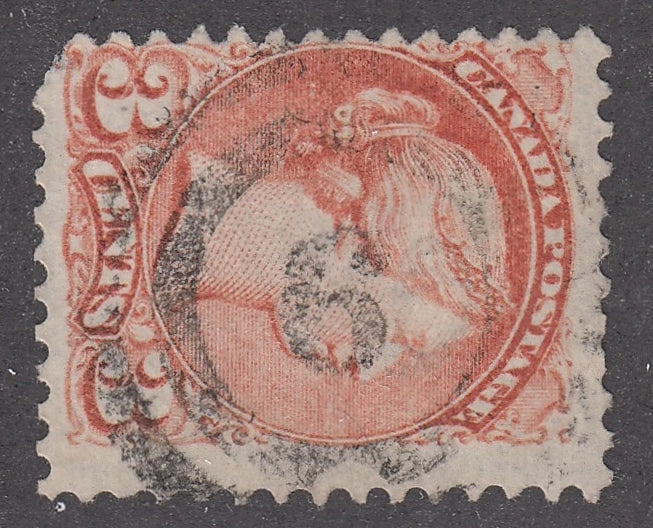 0037CA2104 - Canada #37, 2-Ring Numeral Cancel &#39;6&#39;