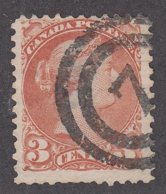 0037CA2104 - Canada #37, 2-Ring Numeral Cancel &#39;7&#39;