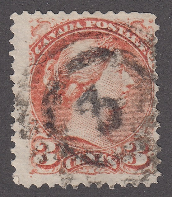 0037CA2012 - Canada #37, 2-Ring Numeral Cancel &#39;3&#39;