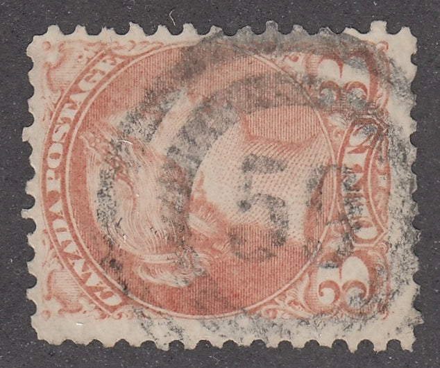 0037CA2103 - Canada #37b, 2-Ring Numeral Cancel &#39;59&#39;