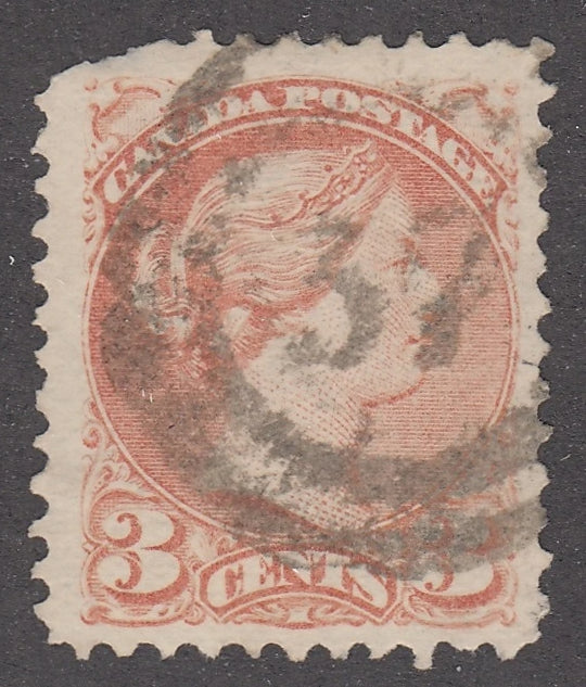 0037CA2103 - Canada #37b, 2-Ring Numeral Cancel &#39;37&#39;