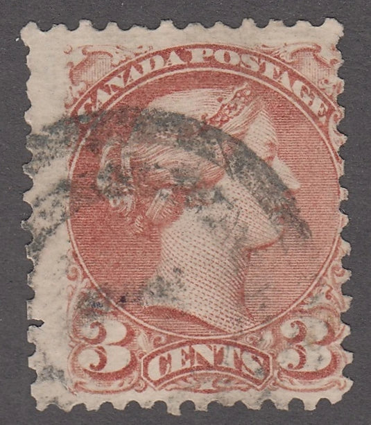 0037CA2012 - Canada #37b, 2-Ring Numeral Cancel &#39;1&#39;