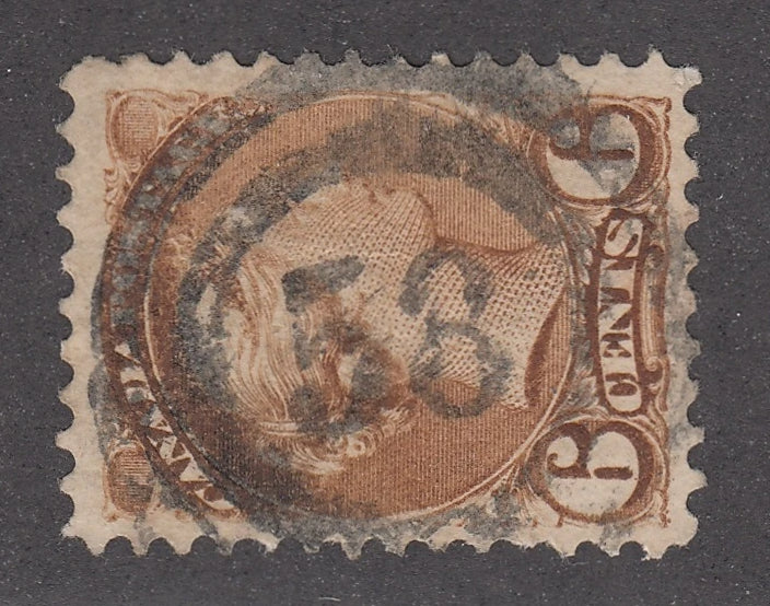 0039CA2103 - Canada #39, 2-Ring Numeral Cancel &#39;58&#39;