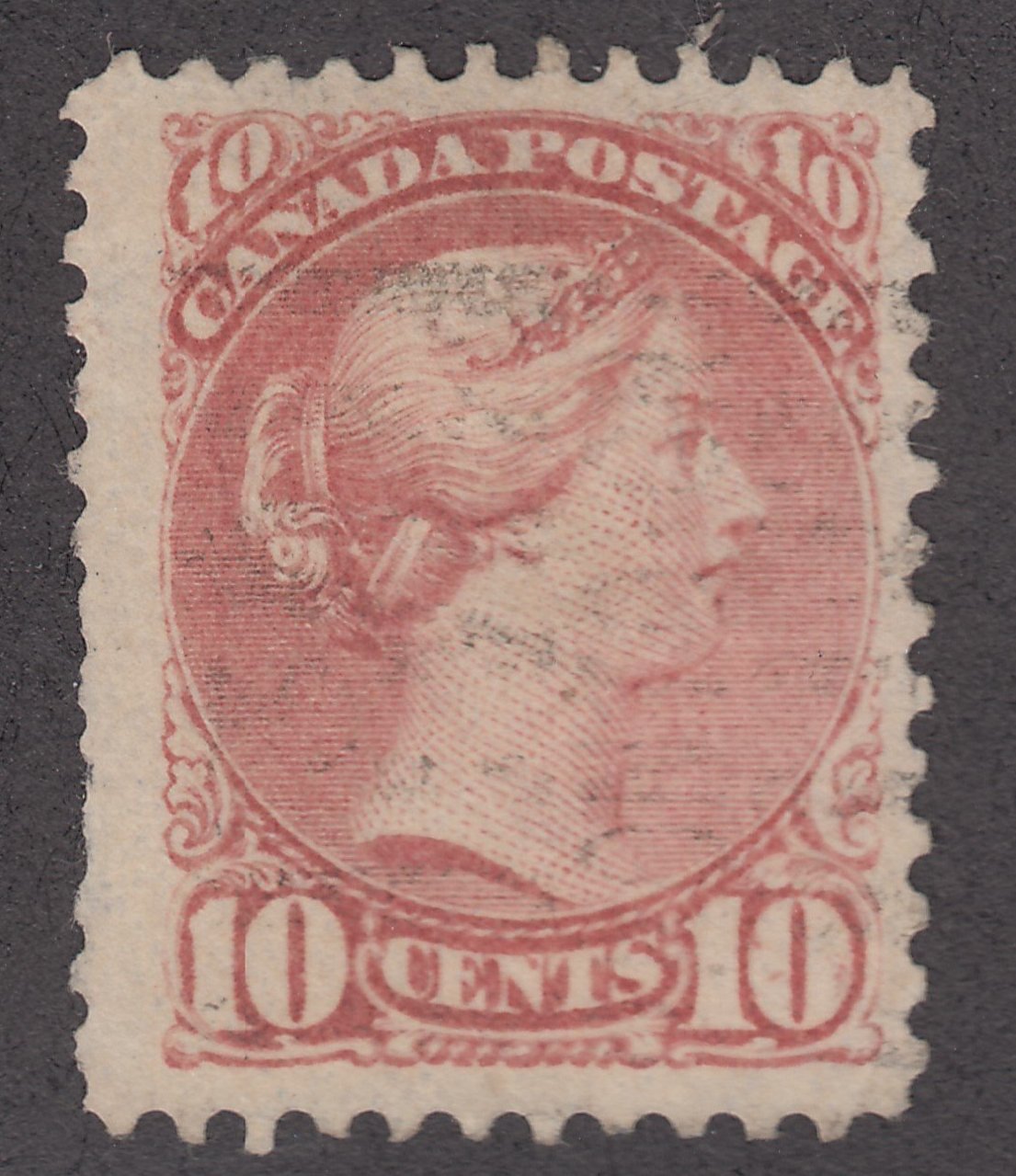 0045CA1808 - Canada #45v - Used, Pitted &#39;0&#39; Variety