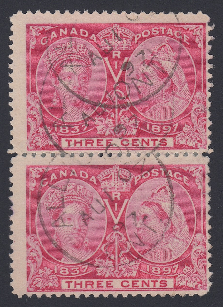 0053CA1802 - Canada #53 - Used Stitch Watermark Pair, Greene Cert