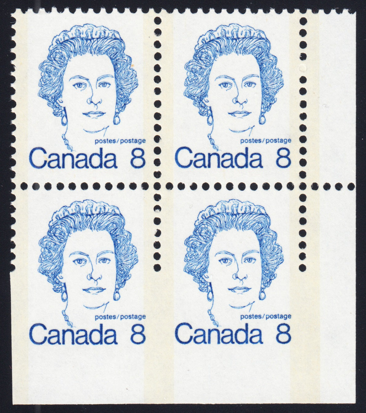 0593CA2204 - Canada #593xiii - Mint Block, IMPERF Bottom