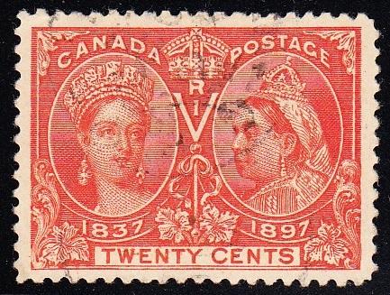 0059CA1708 - Canada #59ii - Used, W-E Variety &amp; Vertical Stitch Watermark, UNIQUE