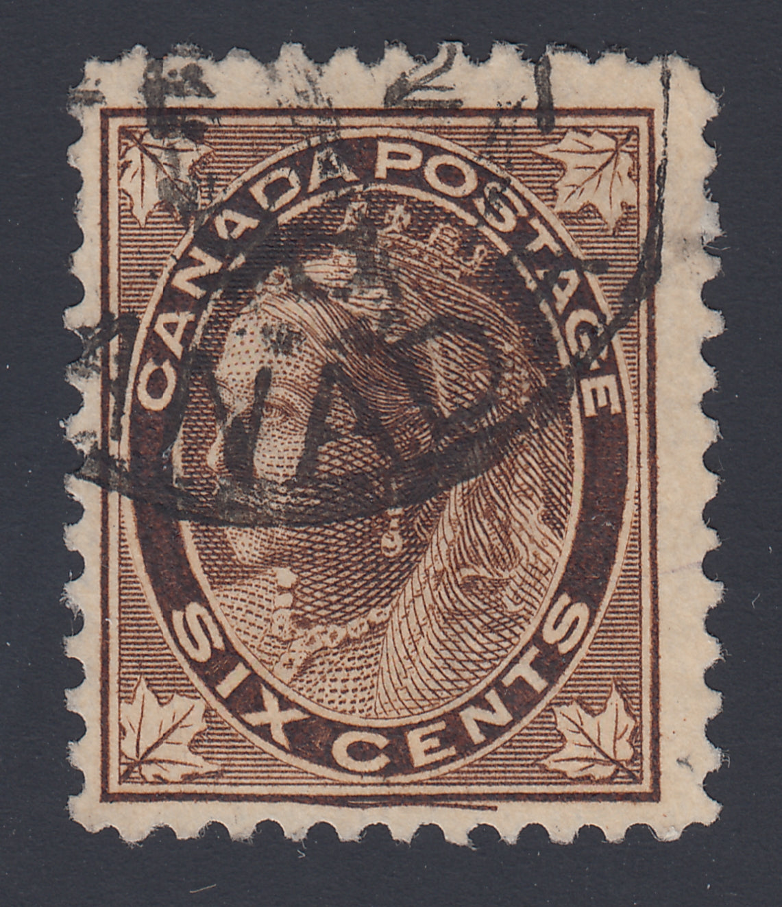 0071CA1805 - Canada #71i - Used, Engraver&#39;s Slip at Bottom Variety