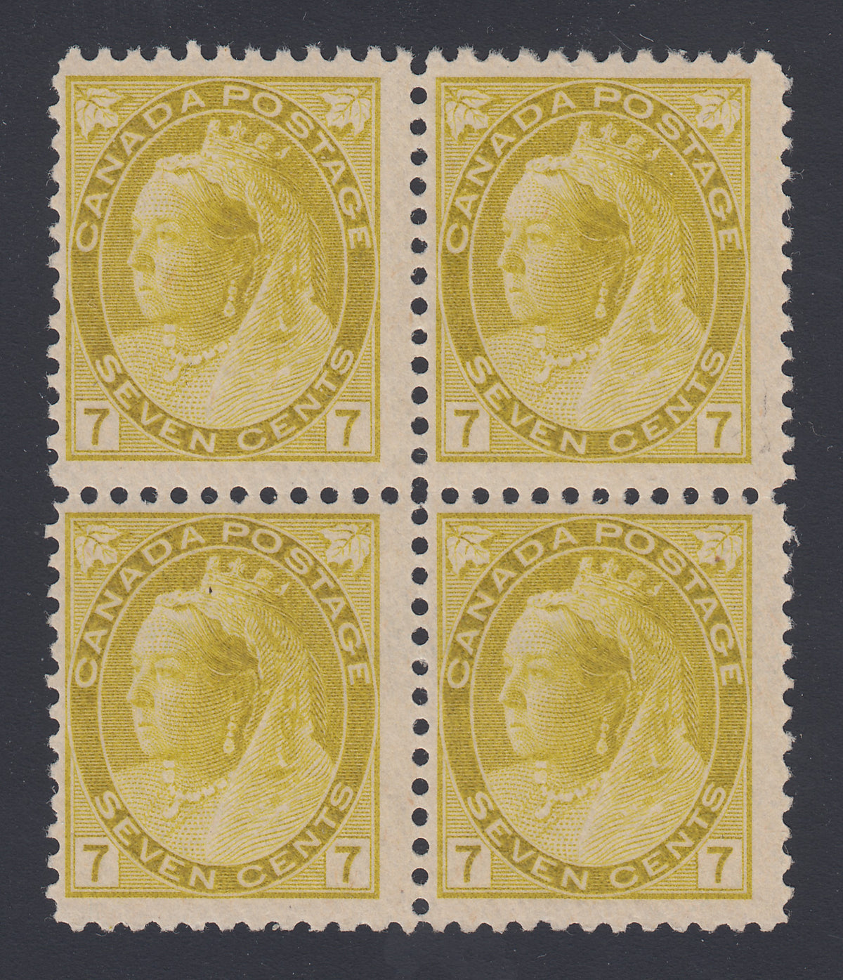 0081CA1808 - Canada #81 Mint, Block of 4, Unlisted Stitch Watermark